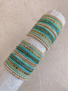 Aria Teal Bangle Set - SOKORA JEWELSAria Teal Bangle SetBANGLES