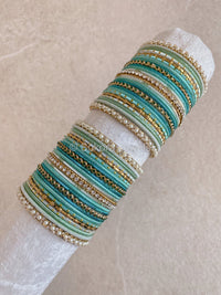 Aria Teal Bangle Set - SOKORA JEWELSAria Teal Bangle SetBANGLES