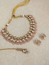 Ariella Small Kundan Set - Light Pink - SOKORA JEWELSAriella Small Kundan Set - Light PinkNECKLACE SETS