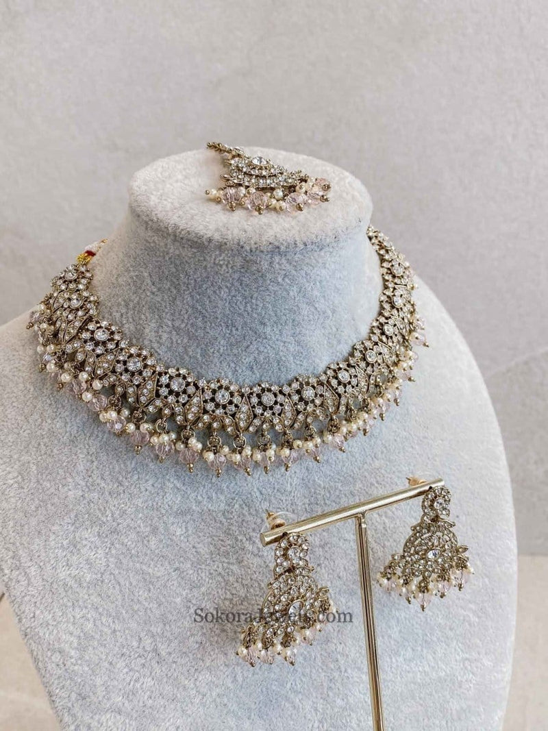 Arina Clear Necklace Sets - SOKORA JEWELSArina Clear Necklace Sets