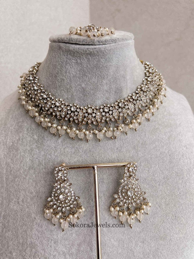 Arina Clear Necklace Sets - SOKORA JEWELSArina Clear Necklace Sets