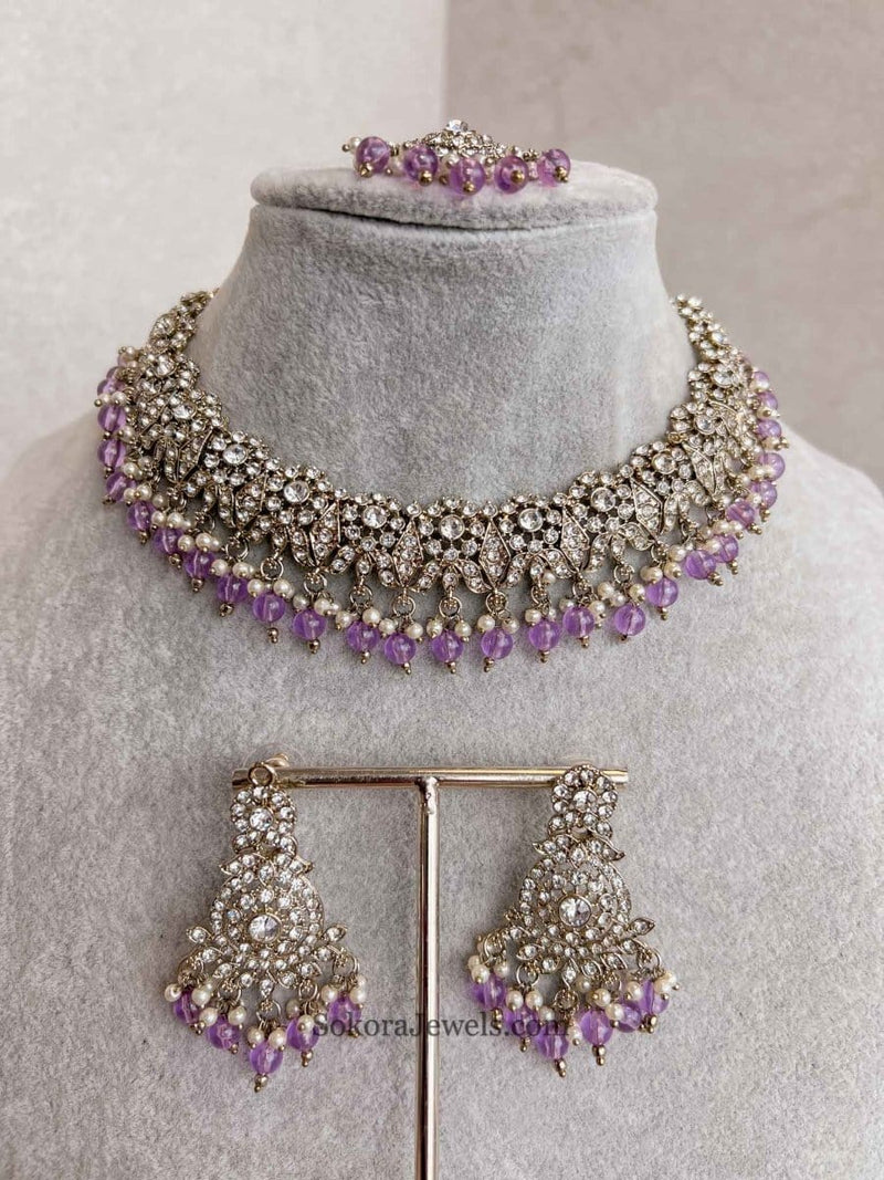 Arina Clear Necklace Sets - SOKORA JEWELSArina Clear Necklace Sets