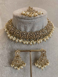 Arina Golden Necklace Sets - 18 Colour Options - SOKORA JEWELSArina Golden Necklace Sets - 18 Colour Options