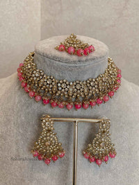 Arina Golden Necklace Sets - 18 Colour Options - SOKORA JEWELSArina Golden Necklace Sets - 18 Colour Options