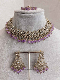 Arina Golden Necklace Sets - SOKORA JEWELSArina Golden Necklace Sets