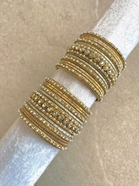 Arina Small Golden Bangle Set - SOKORA JEWELSArina Small Golden Bangle SetBANGLES