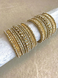 Arina Small Golden Bangle Set - SOKORA JEWELSArina Small Golden Bangle SetBANGLES