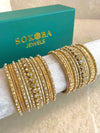 Arina Small Golden Bangle Set - SOKORA JEWELSArina Small Golden Bangle SetBANGLES