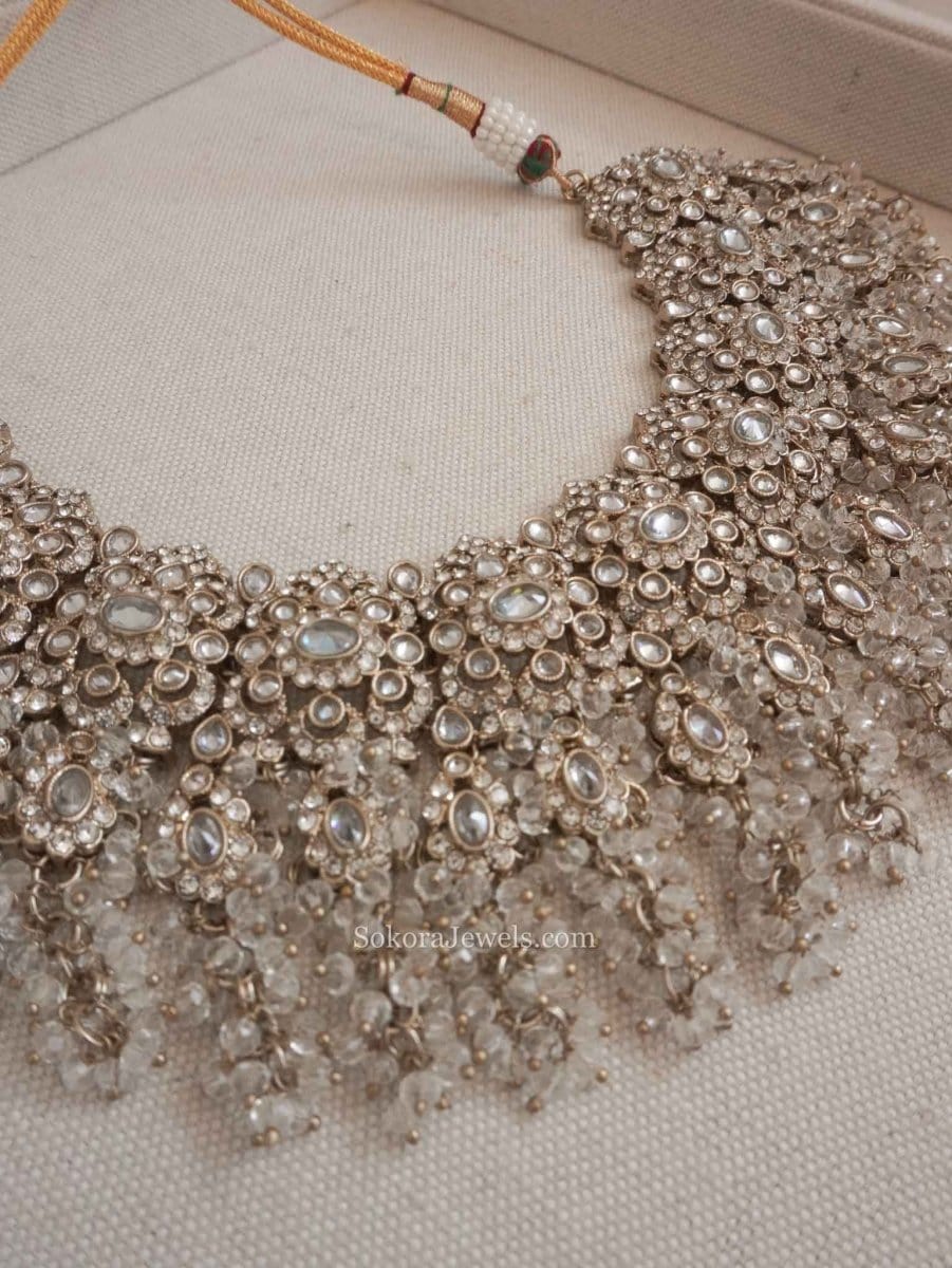 Asha Bridal Necklace Set - SOKORA JEWELSAsha Bridal Necklace Set