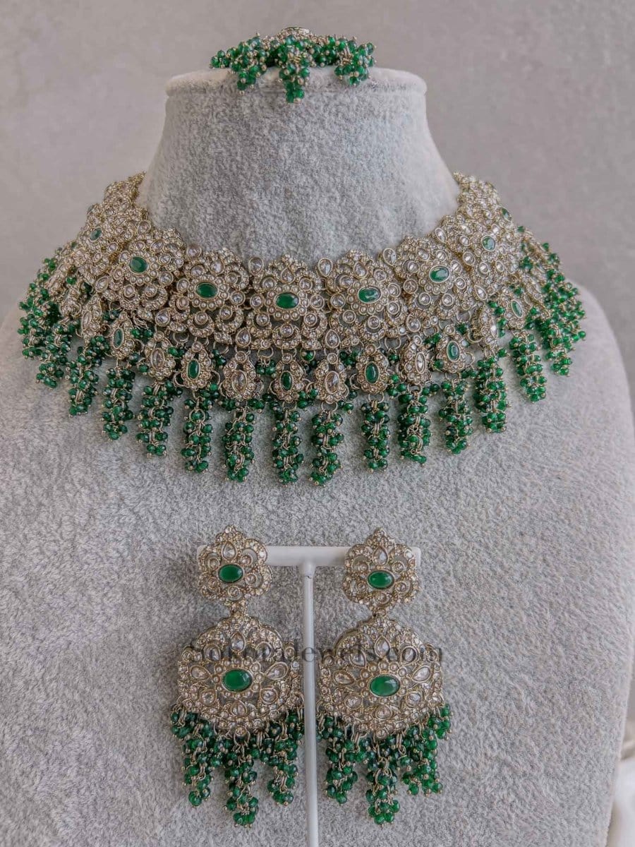 Asha Bridal Necklace Set - SOKORA JEWELSAsha Bridal Necklace Set