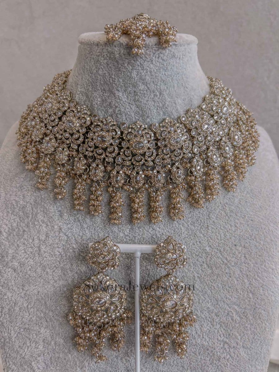 Asha Bridal Necklace Set - SOKORA JEWELSAsha Bridal Necklace Set