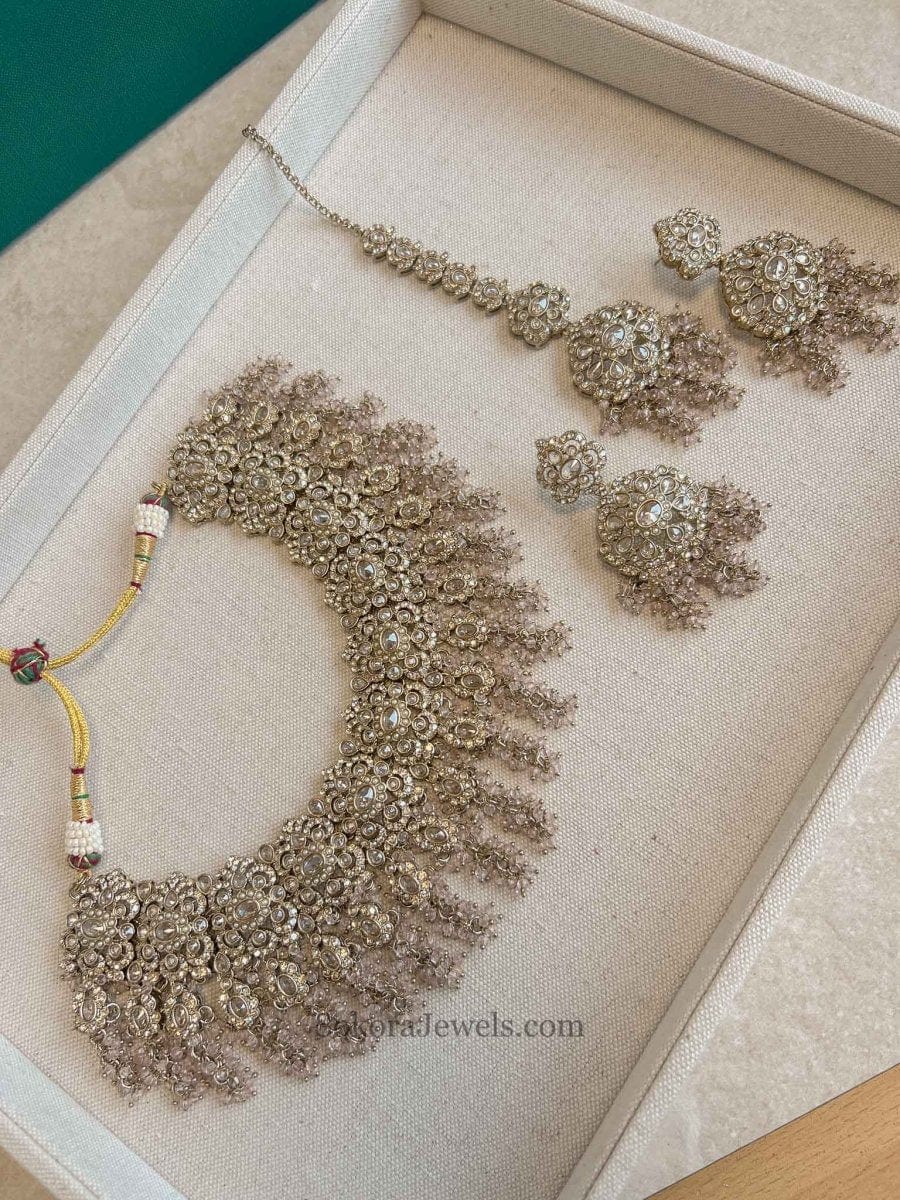 Asha Bridal Necklace Set - SOKORA JEWELSAsha Bridal Necklace Set