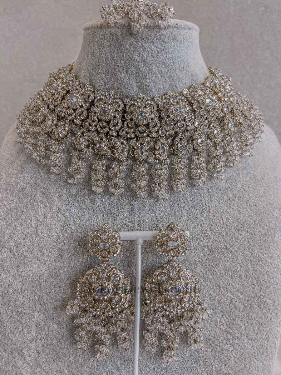 Asha Bridal Necklace Set - SOKORA JEWELSAsha Bridal Necklace Set
