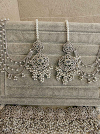 Asha Silver Zircon Bridal Jewellery Set - SOKORA JEWELSAsha Silver Zircon Bridal Jewellery Set