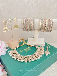 Asmita 4 Piece Jewelry Set Box - Pink - SOKORA JEWELSAsmita 4 Piece Jewelry Set Box - Pink