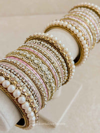 Asmita Pink Bangle set - SOKORA JEWELSAsmita Pink Bangle setBANGLES