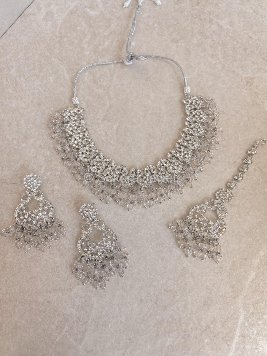 Asra Set - Silver - SOKORA JEWELSAsra Set - Silvernecklace sets