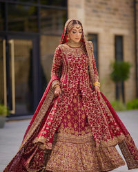 Azmat Bridal set - Maroon - SOKORA JEWELSAzmat Bridal set - Maroon