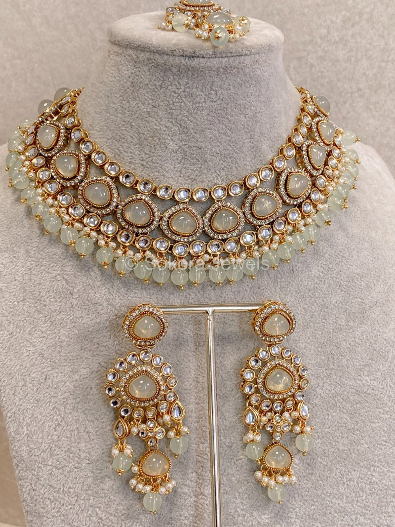 Bally Faux Kundan Set in 13 Colours - SOKORA JEWELSBally Faux Kundan Set in 13 ColoursNECKLACE SETS