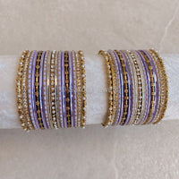 Bangle & Jhumka set - Lilac Shimmer - SOKORA JEWELSBangle & Jhumka set - Lilac ShimmerBANGLES