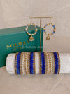 Bangles & Earring set - Bright Blue - SOKORA JEWELSBangles & Earring set - Bright BlueBANGLES