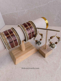 Bangles & Earring set - Copper Brown - SOKORA JEWELSBangles & Earring set - Copper BrownBANGLES