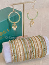 Bangles & Earring set - Mint - SOKORA JEWELSBangles & Earring set - MintBANGLES