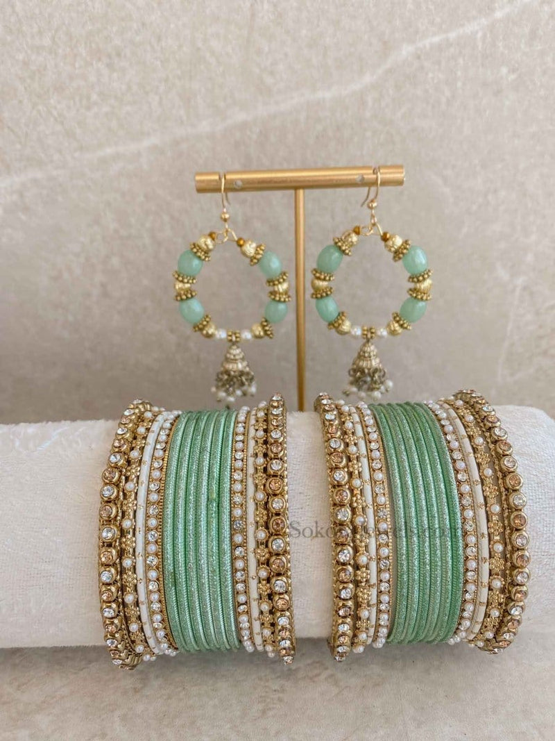 Bangles Earring set Mint - Main Image