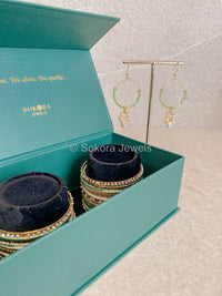 Bangles & Earring set - Mint - SOKORA JEWELSBangles & Earring set - MintBANGLES