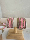 Bangles & Jhumka Earring Set - Bubblegum Pink - SOKORA JEWELSBangles & Jhumka Earring Set - Bubblegum PinkBANGLES