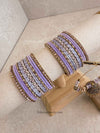 Bangles & Jhumka Earrings Box Set - Purple Shimmer - SOKORA JEWELSBangles & Jhumka Earrings Box Set - Purple ShimmerBANGLES