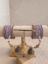 Bangles & Jhumka Earrings Box Set - Purple Shimmer - SOKORA JEWELSBangles & Jhumka Earrings Box Set - Purple ShimmerBANGLES