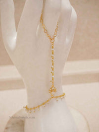 Beaded Crystal Charm Hand Harness - SOKORA JEWELSBeaded Crystal Charm Hand Harness