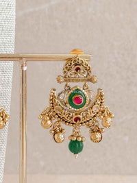 Bhumi Heritage Necklace Set – Ruby, Emerald & Kundan - SOKORA JEWELSBhumi Heritage Necklace Set – Ruby, Emerald & Kundan