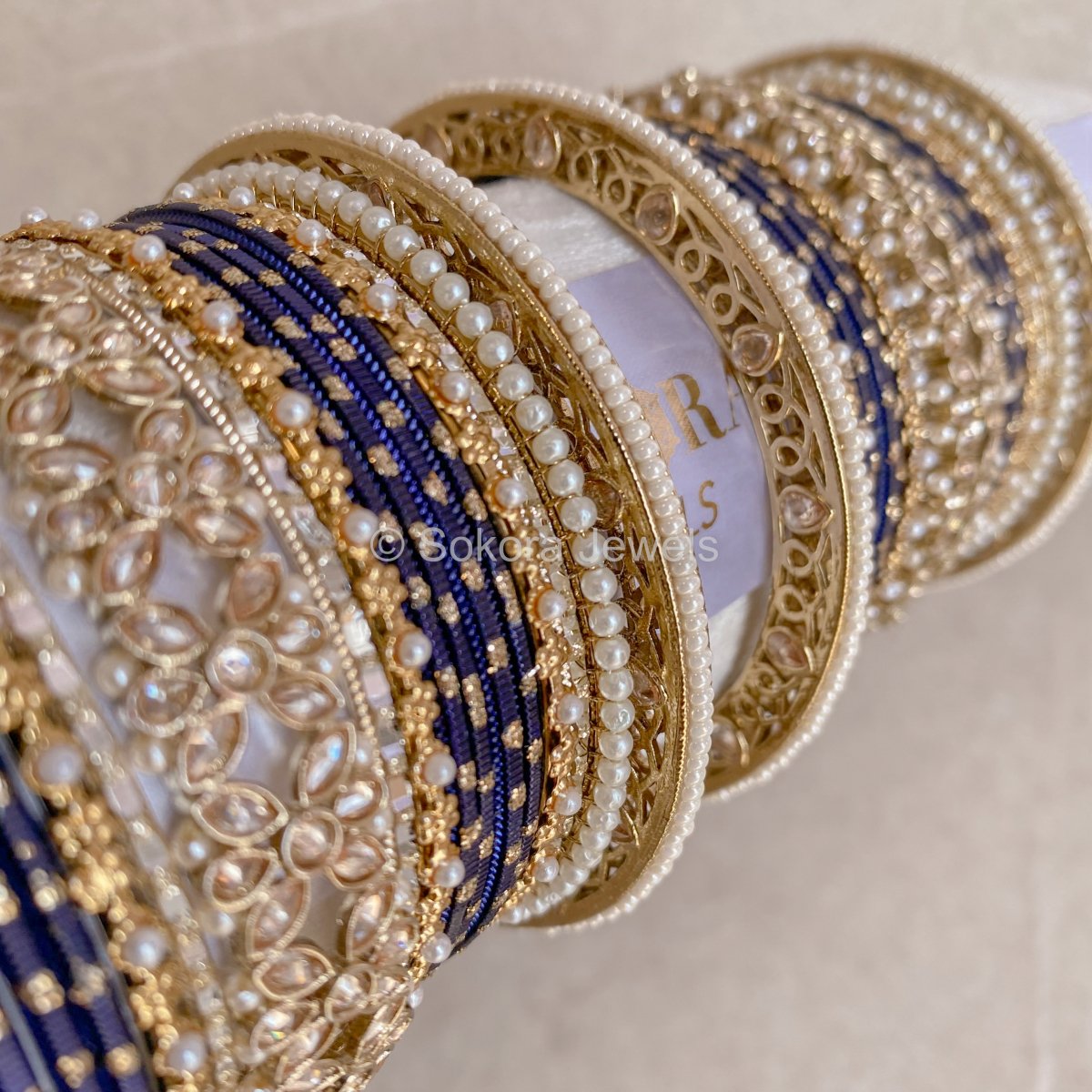 Bilkis Luxury Midi Bangle Set - Navy - SOKORA JEWELSBilkis Luxury Midi Bangle Set - NavyBANGLES