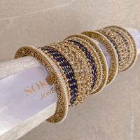 Bilkis Luxury Midi Bangle Set - Navy - SOKORA JEWELSBilkis Luxury Midi Bangle Set - NavyBANGLES