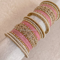 Bilkis Luxury Midi Bangle Set - Pink - SOKORA JEWELSBilkis Luxury Midi Bangle Set - PinkBANGLES