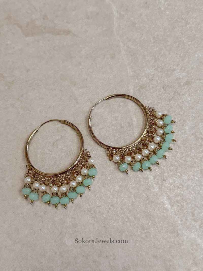 Bineesh Colourful Bead Hoops - SOKORA JEWELSBineesh Colourful Bead Hoops