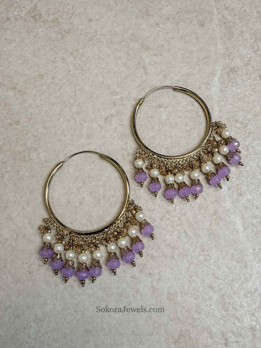 Bineesh Colourful Bead Hoops - SOKORA JEWELSBineesh Colourful Bead Hoops