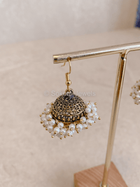 Binta Pearly Jhumka Earrings - SOKORA JEWELSBinta Pearly Jhumka Earrings