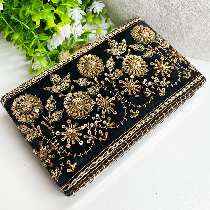 Black Clutch Bag - SOKORA JEWELSBlack Clutch Bag