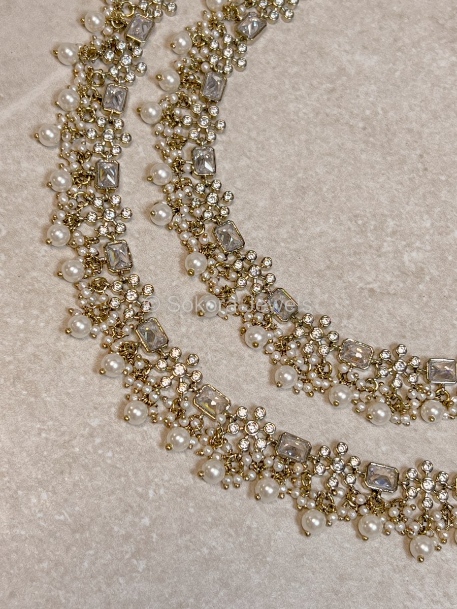 Bridal Anklets - Clear - SOKORA JEWELSBridal Anklets - Clear