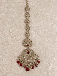 Bridal Necklace Set - Maroon - SOKORA JEWELSBridal Necklace Set - Maroon