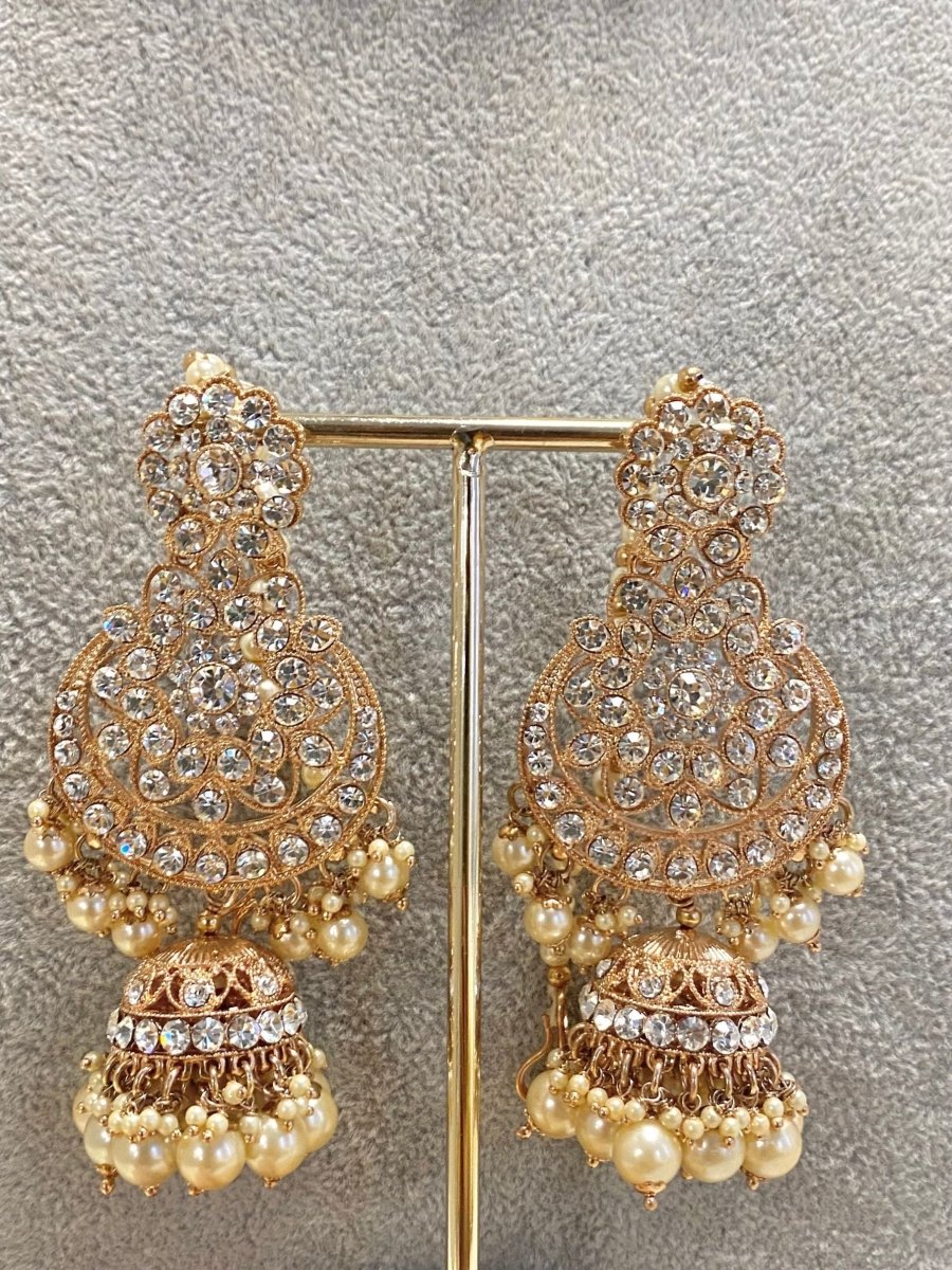 Bridal Necklace set - Rose Gold - SOKORA JEWELSBridal Necklace set - Rose Gold