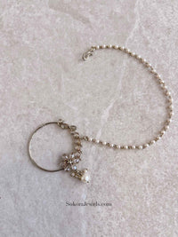 Bridal Nose ring - Slide type - SOKORA JEWELSBridal Nose ring - Slide type