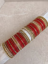 Bridal Red Bangle Set - SOKORA JEWELSBridal Red Bangle SetBANGLES