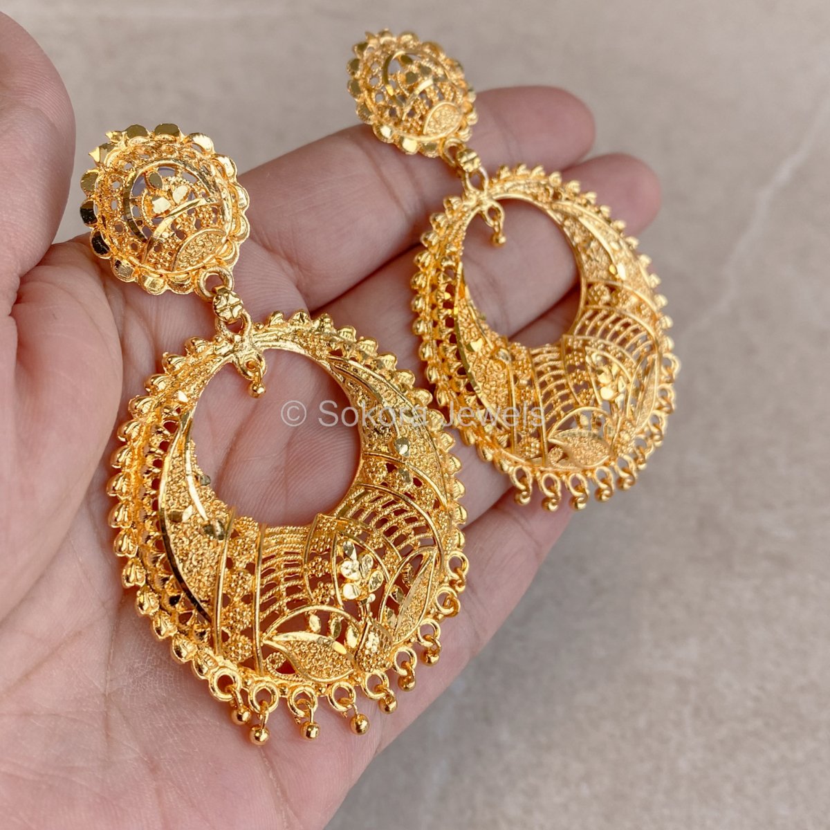 Bright Gold Bali Earrings - SOKORA JEWELSBright Gold Bali Earrings