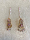 Bright Gold & Clear Crystal Earrings - Pink - SOKORA JEWELSBright Gold & Clear Crystal Earrings - Pink