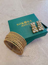 Bright Gold Earring & Bangles Gift Set - SOKORA JEWELSBright Gold Earring & Bangles Gift SetBANGLES