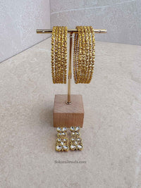 Bright Gold Earring & Bangles Gift Set - SOKORA JEWELSBright Gold Earring & Bangles Gift SetBANGLES